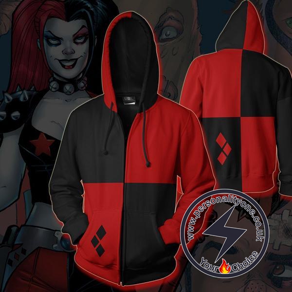 Harley Quinn - Harley Quinn ZipUp 3D - Harley Quinn Hoodies Jackets